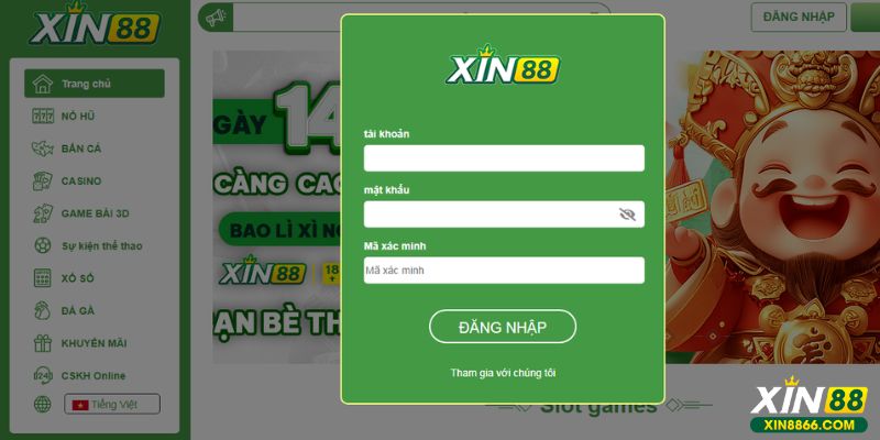 Các cách đăng nhập Xin88 cực dễ